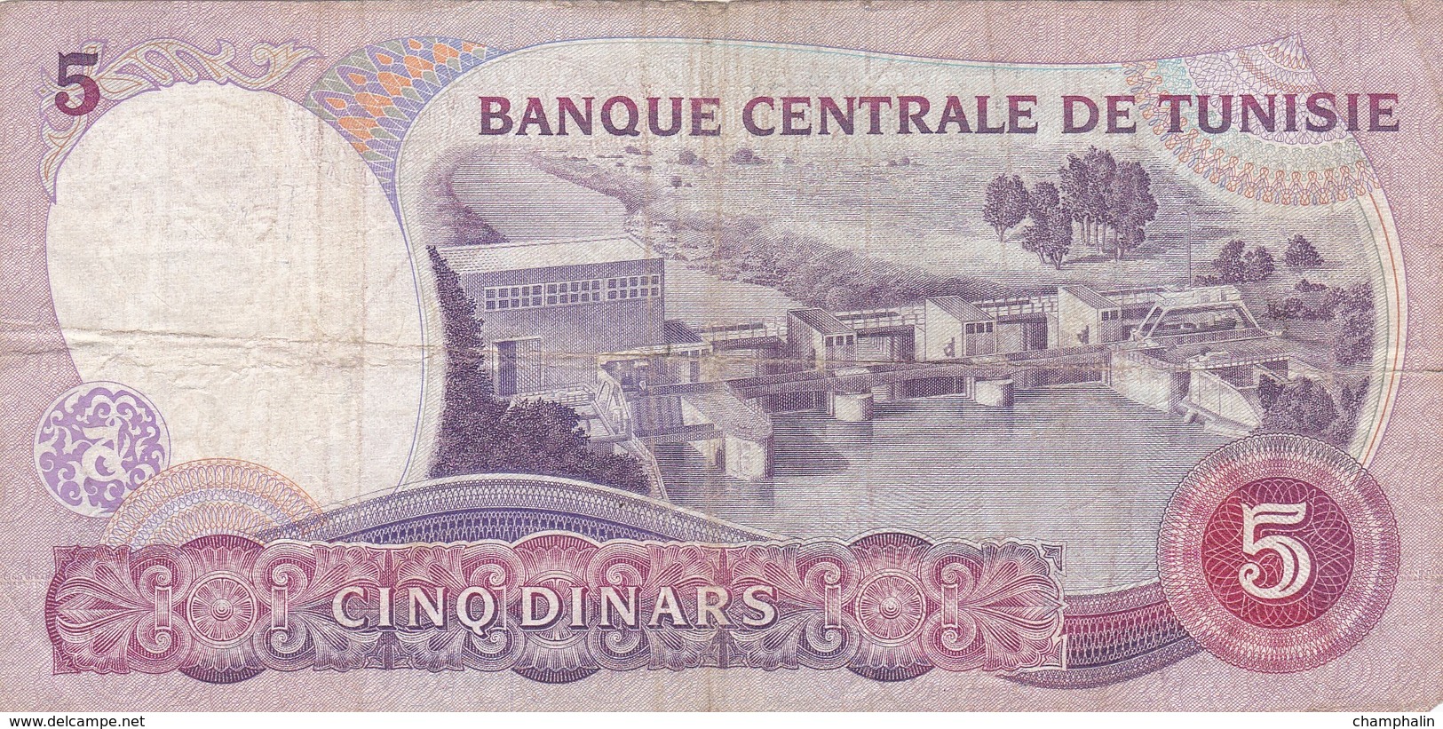 Tunisie - Billet De 5 Dinars - 3 Novembre 1983 - Habib Bourghiba - Tunisie