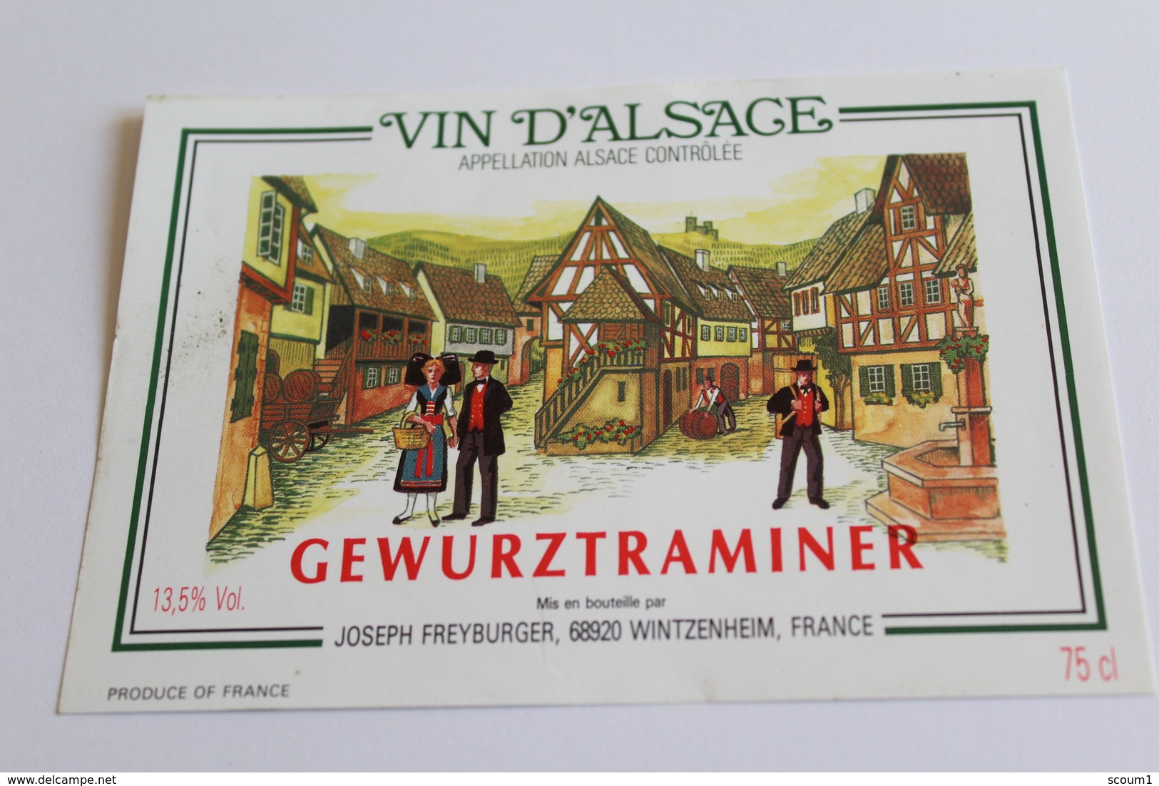 Etiquette Neuve Jamais Servie Vin D Alsace  GEWURZTRAMINER  Joseph Freyburger Wintzenheim - Gewurztraminer