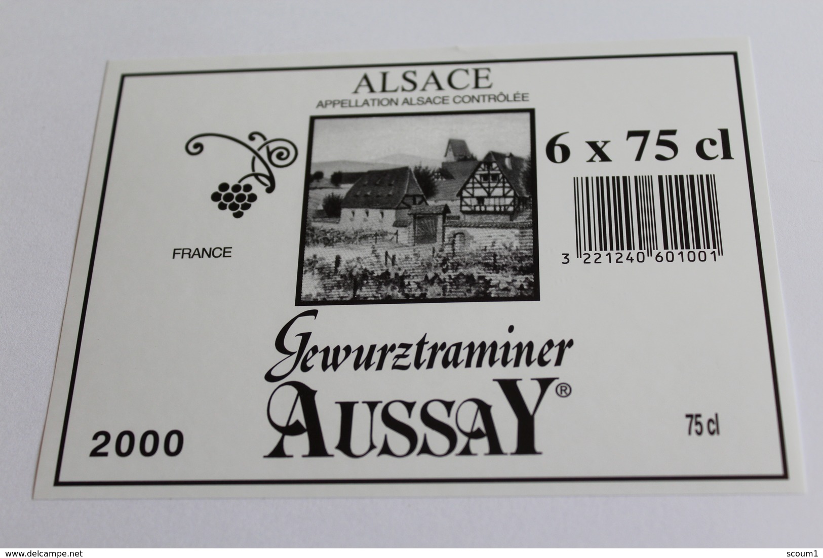 Etiquette Neuve Jamais Servie Vin D Alsace  GEWURZTRAMINER     Aussay - Gewurztraminer