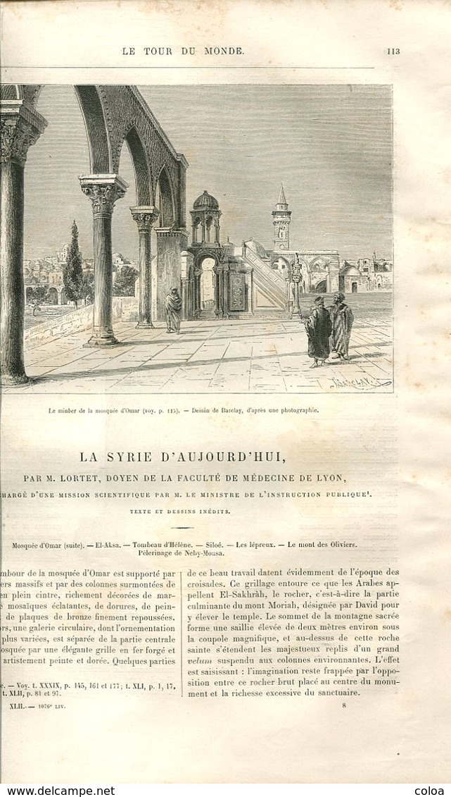 M. LORTET La Syrie D’aujourd’hui Le Tour Du Monde 1882 - 1801-1900