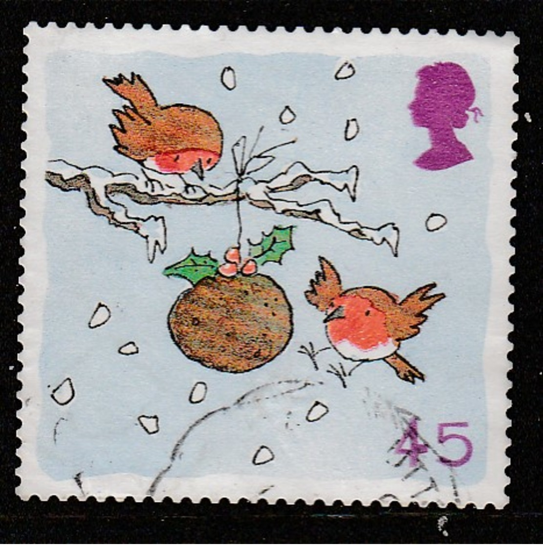 GB 2001 Christmas Robins 45 P SG 2241 Multicoloured O Used - Used Stamps