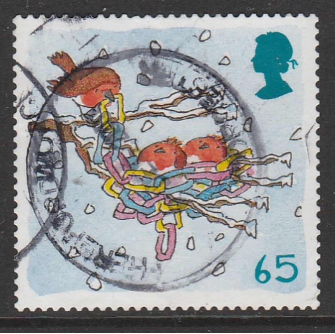 GB 2001 Christmas Robins 65 P SG 2242 Multicoloured O Used - Used Stamps