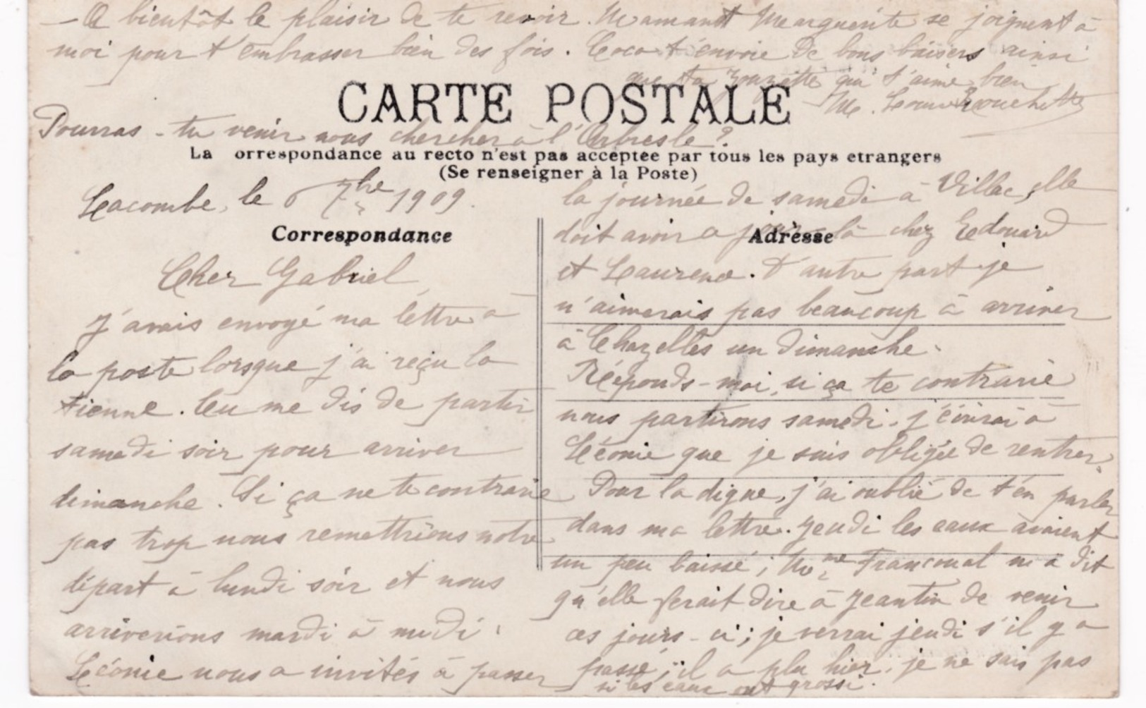 24 Dordogne -  TERRASSON -  Avenue De La Gare Et La Place - 1909 - Autres & Non Classés