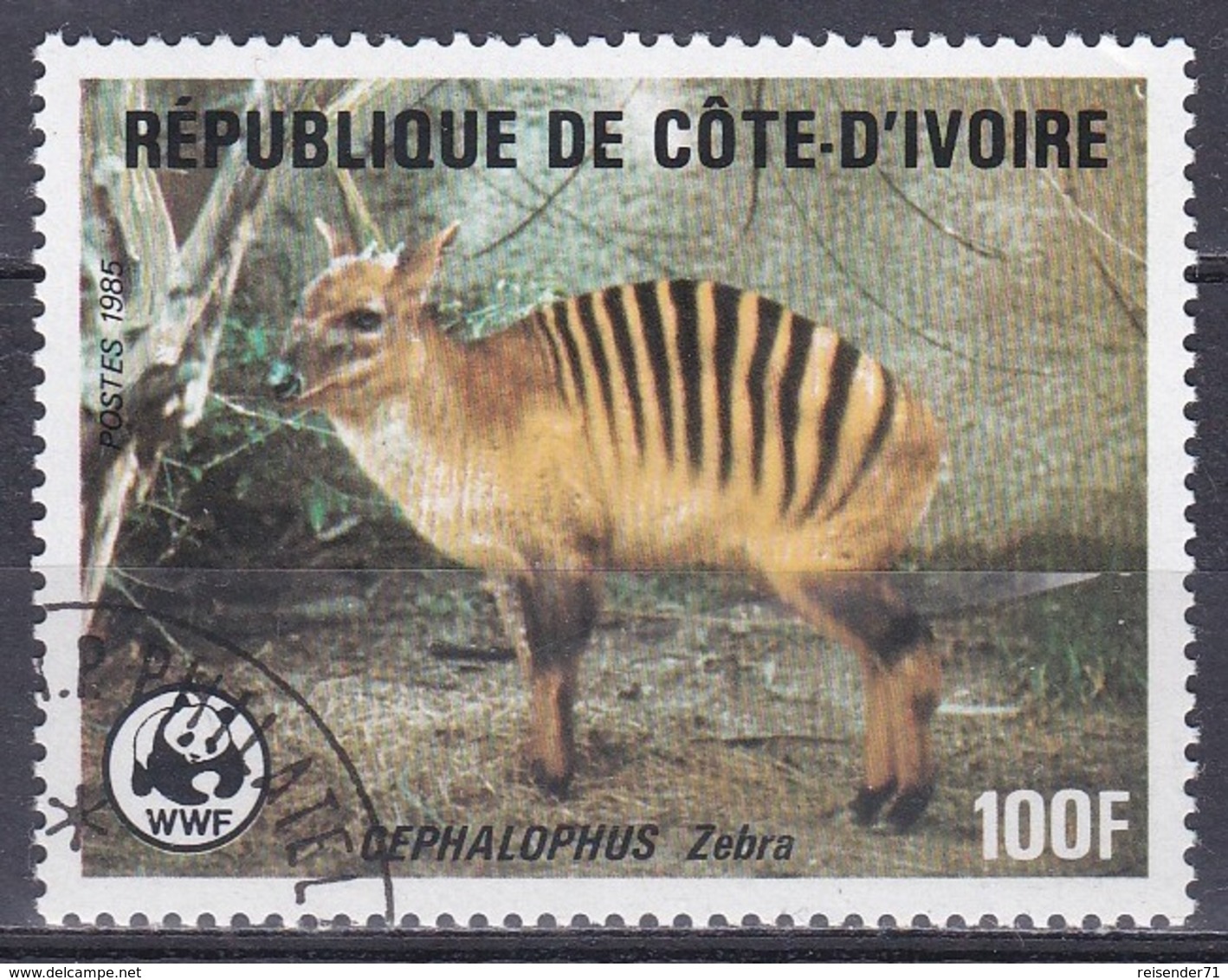 Elfenbeinküste Ivory Coast Cote D'Ivoire 1985 Tiere Fauna Animals Antilopen Antelopes Ducker WWF, Mi. 884 Gest. - Côte D'Ivoire (1960-...)