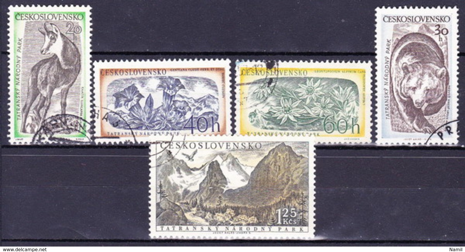 Tchécoslovaquie 1957 Mi 1035-9 (Yv 922-6), Obliteré - Used Stamps