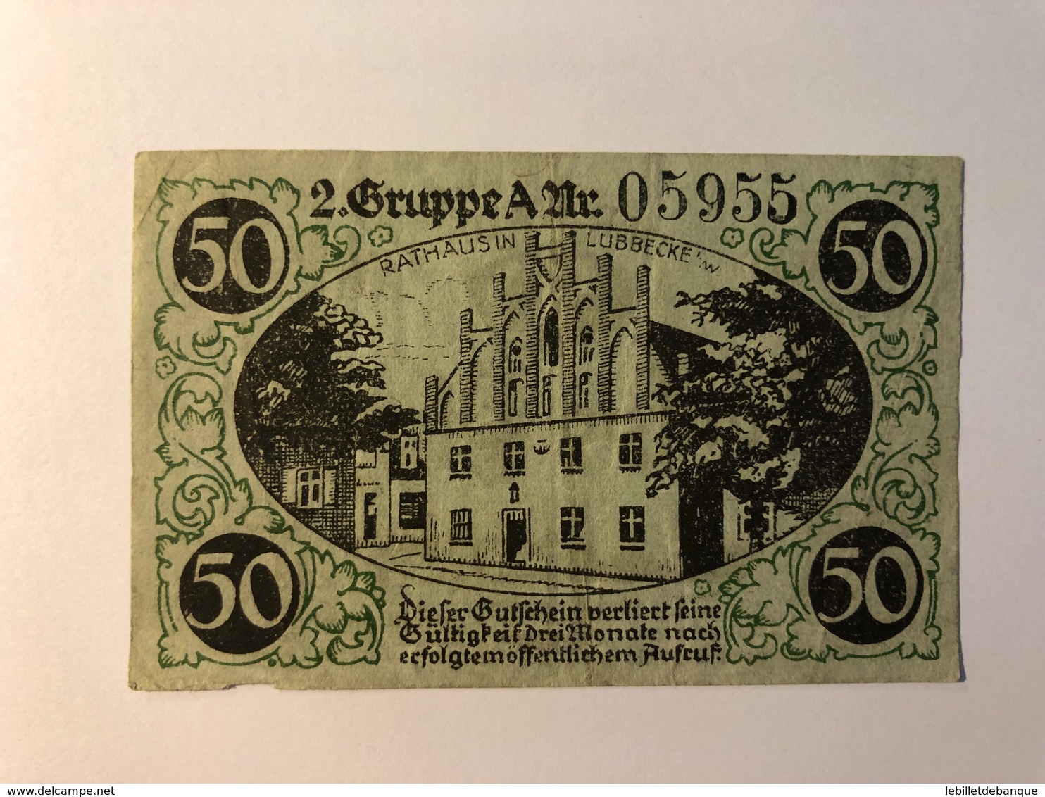 Allemagne Notgeld Lubeck 50 Pfennig - Collections