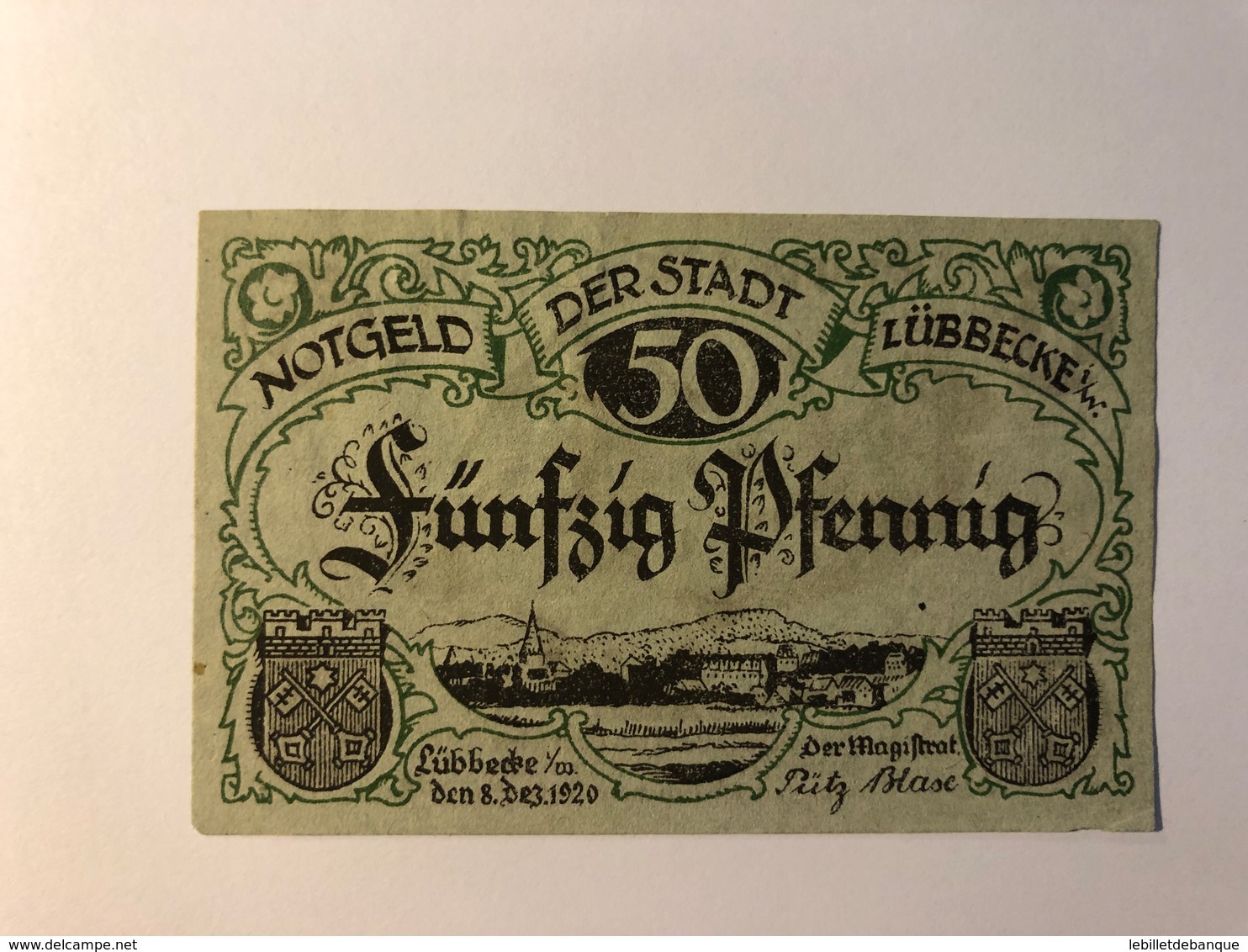 Allemagne Notgeld Lubeck 50 Pfennig - Collections