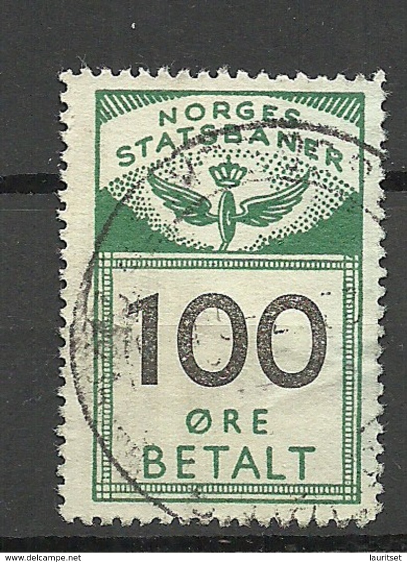 NORWAY Railway Stamp Eisenbahn 100 öre O - Paquetes Postales