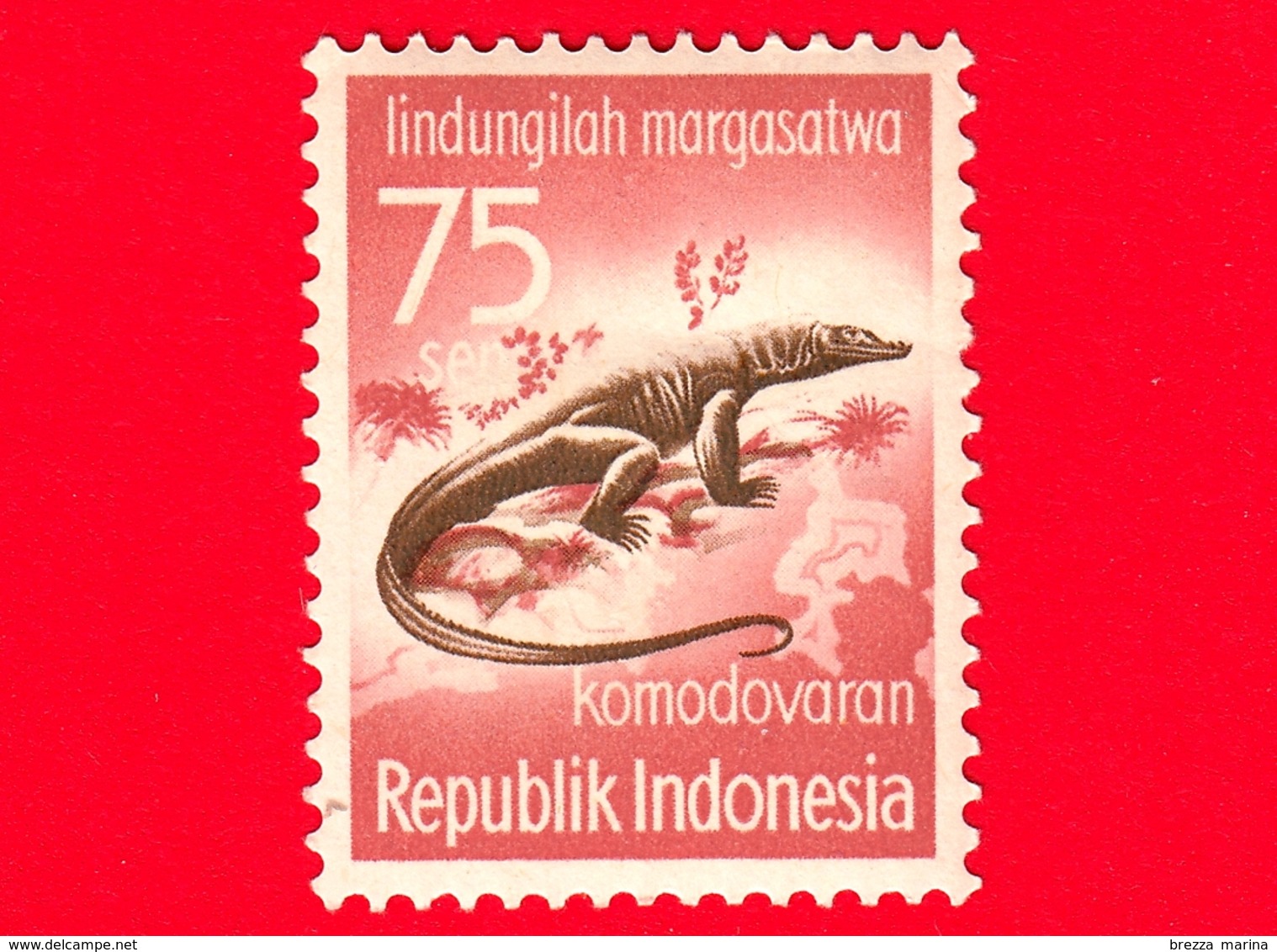 INDONESIA - Nuovo - 1959 - Campagna Di Protezione Degli Animali - Lucertole -  Varanus Komodoensis - 75 - Indonesia