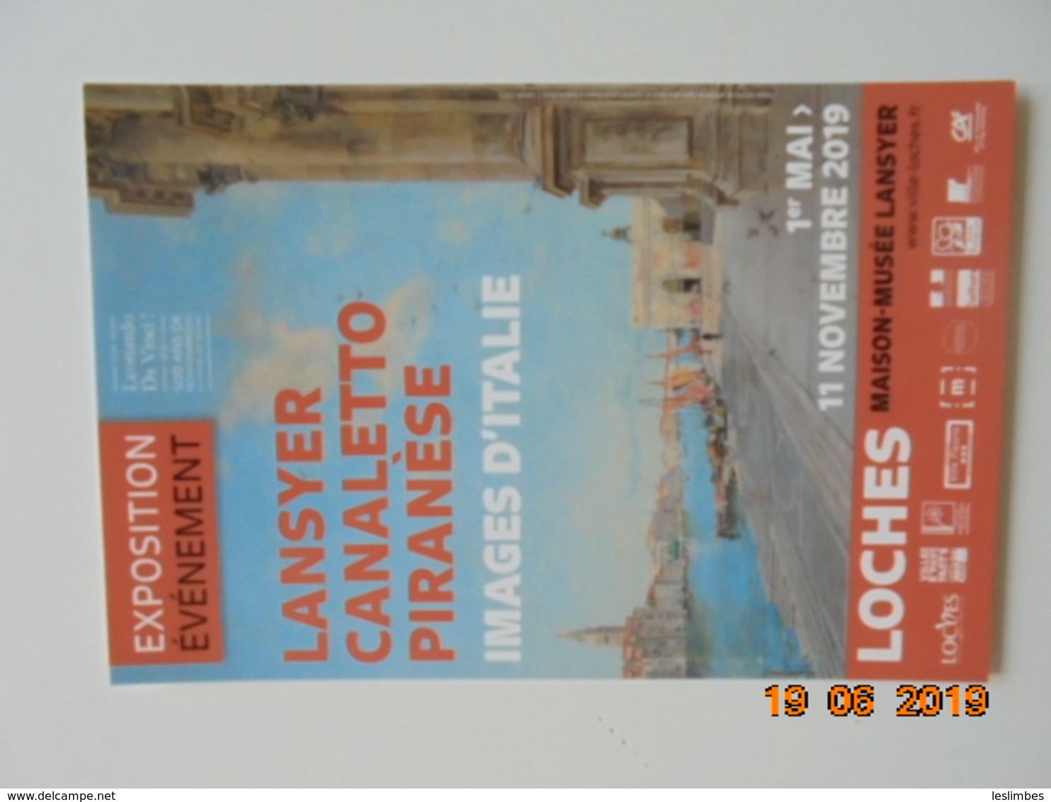 Loches. Lansyer Canaletto Piranese Images D'Italie. Carte Publicitaire D'exposition 2019. - Loches