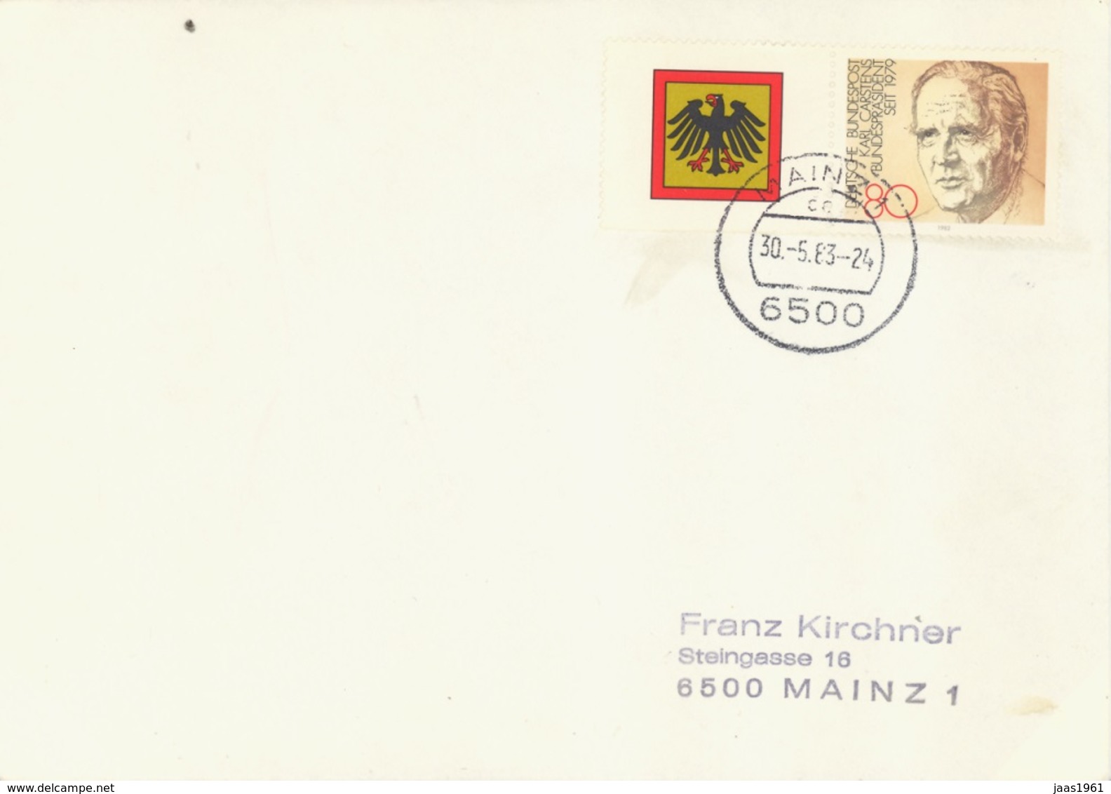 GERMANY. POSTMARK KARL CARSTENS. - Cartas & Documentos