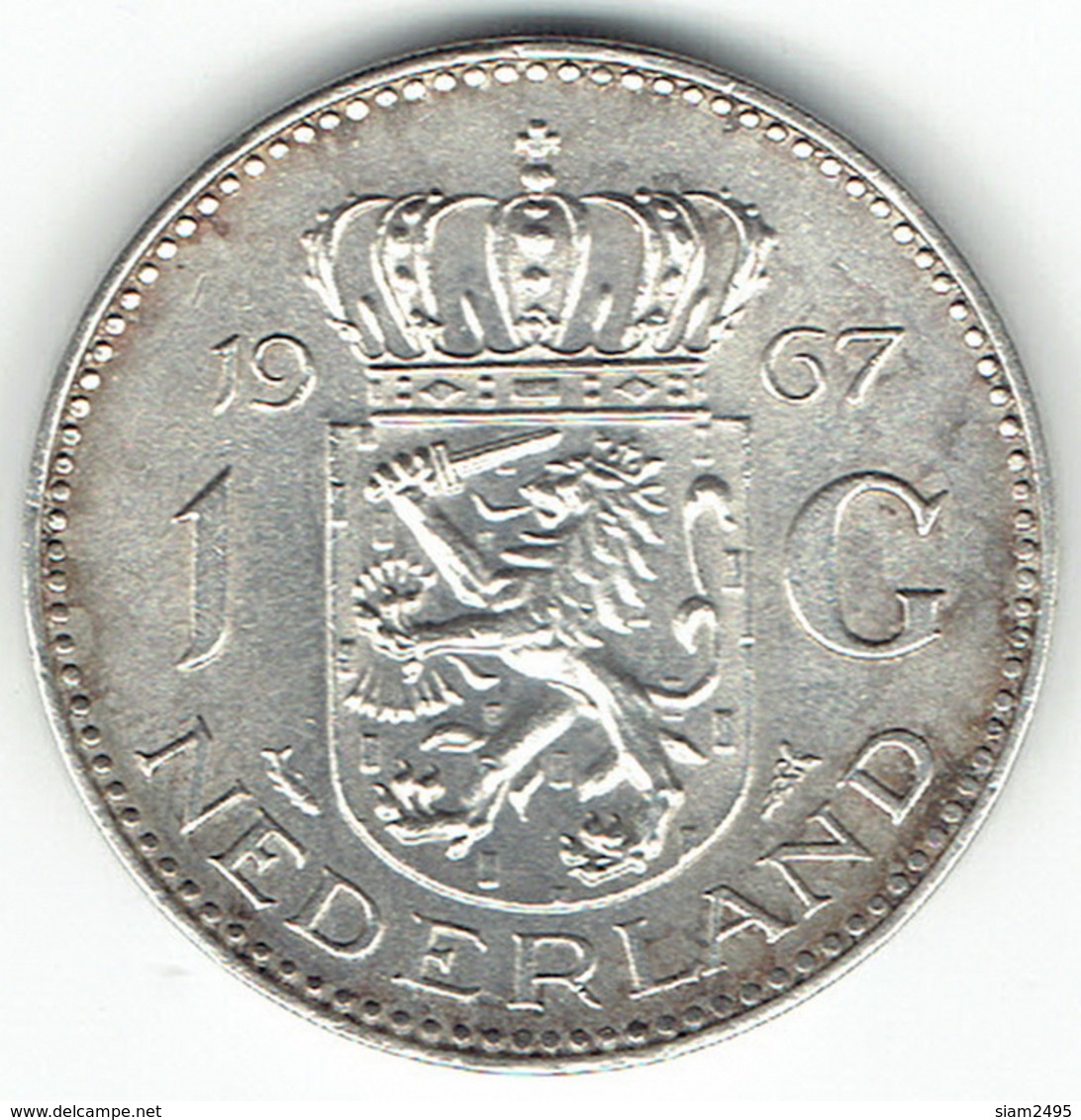 The Netherlands 1967, 1 Gulden, Silver - 1948-1980 : Juliana