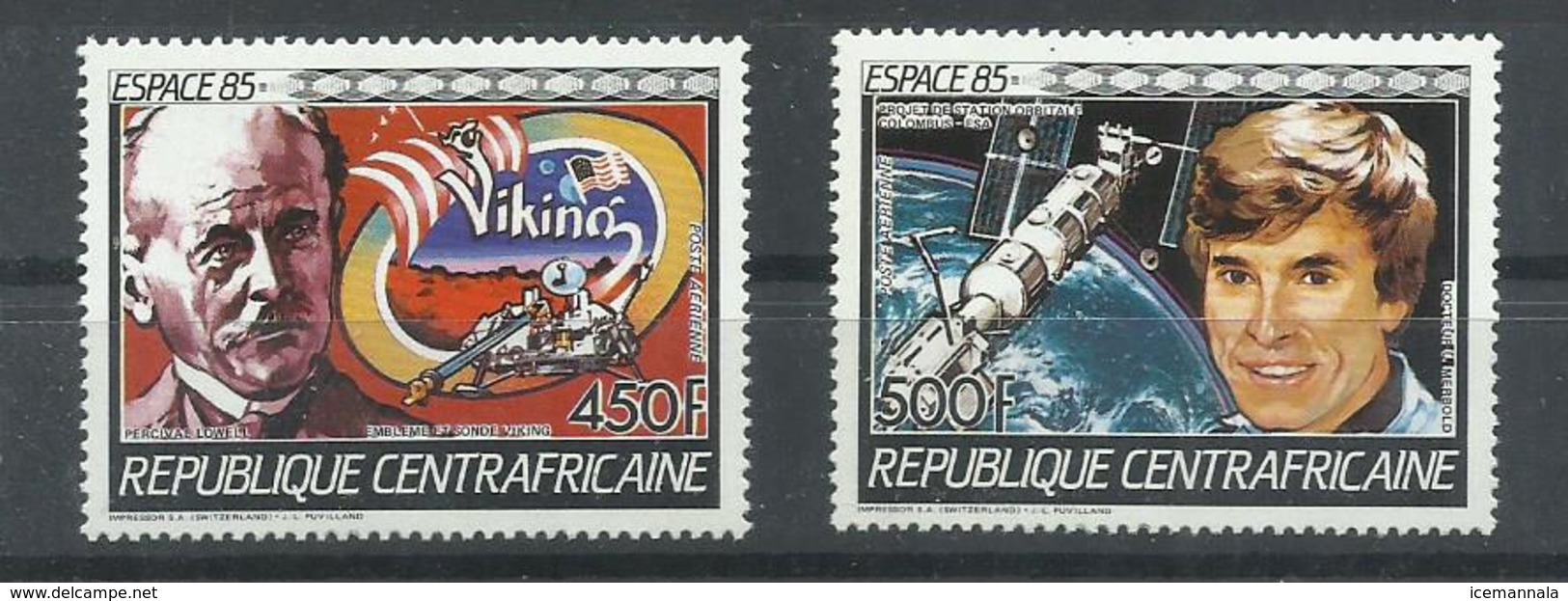 CENTROAFRICANA   YVERT  AEREO  332/33   MNH  ** - República Centroafricana