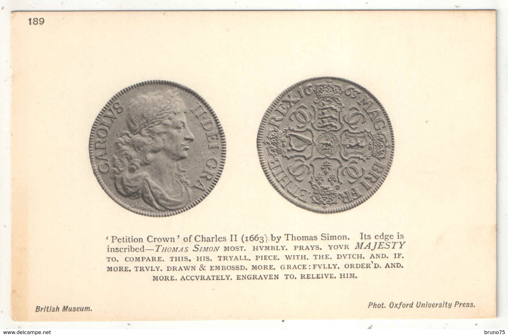 Coin - Petition Crown Of Charles II - British Museum - Oxford University Press 189 - Monnaies (représentations)