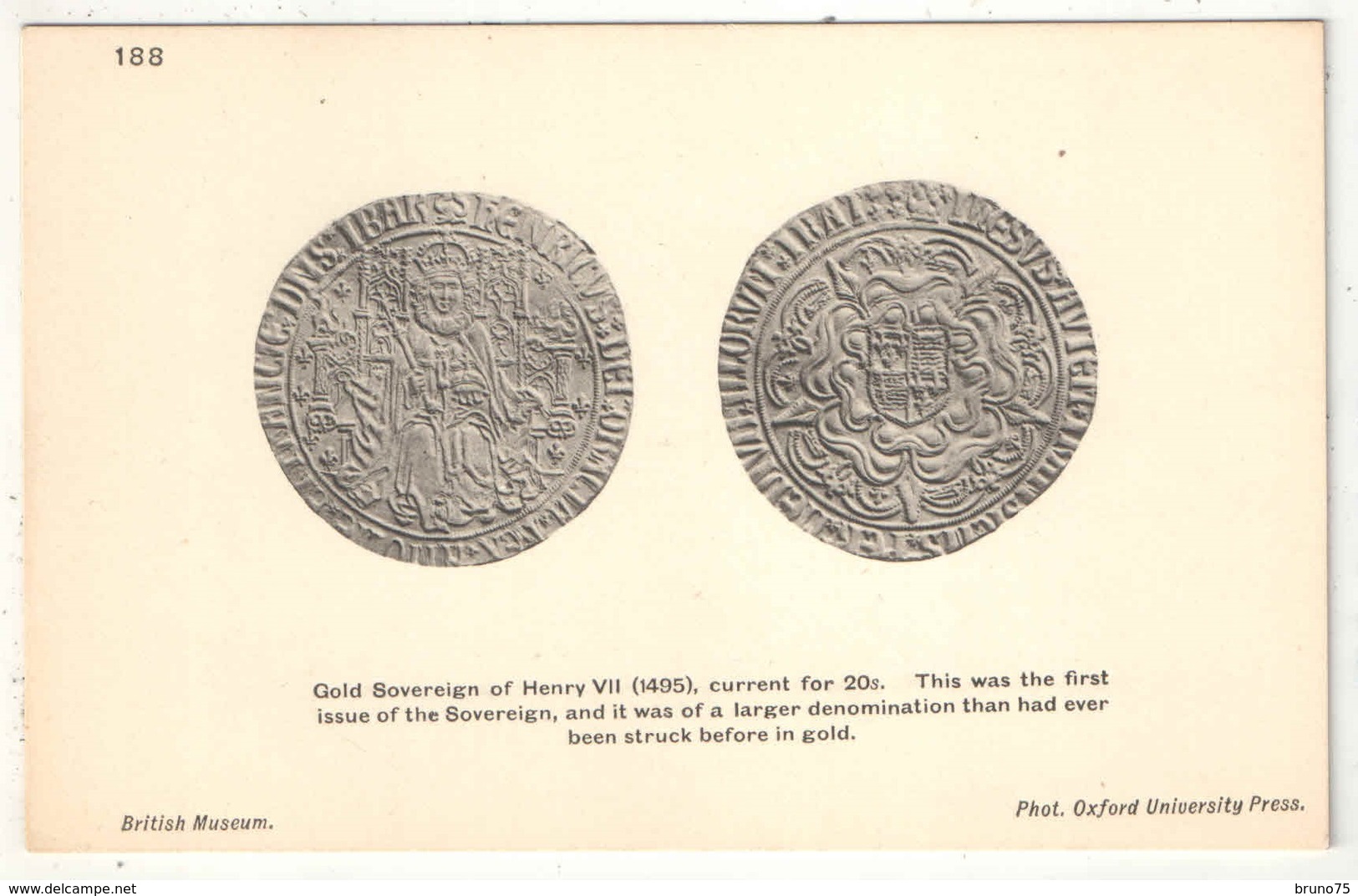 Coin - Gold Sovereign Of Henry VII - British Museum - Oxford University Press 188 - Monnaies (représentations)
