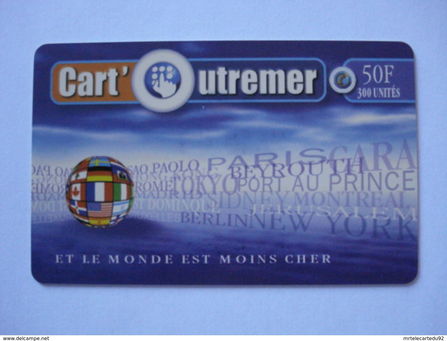 Carte Prépayée Française Des Iles " Cart'outremer " (utilisée Luxe). Pas Le Même Verso ! - Mobicartes (recharges)