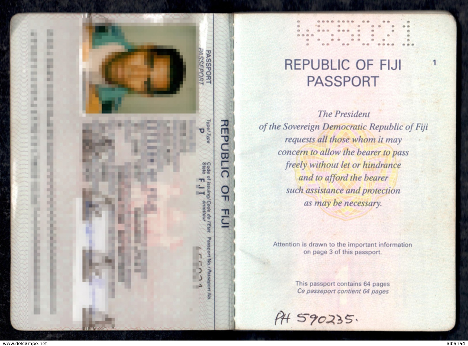 Fiji Fijian Passport Passeport Reisepass (EXPIRED) VERY RARE! - Non Classés