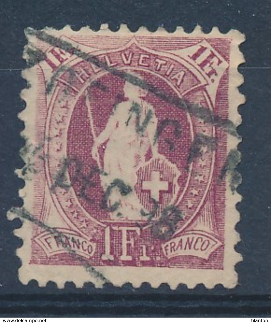 HELVETIA - Mi Nr 63 YC - Bahnstempel  "ZOFINGEN" - (ref. 1469) - Oblitérés