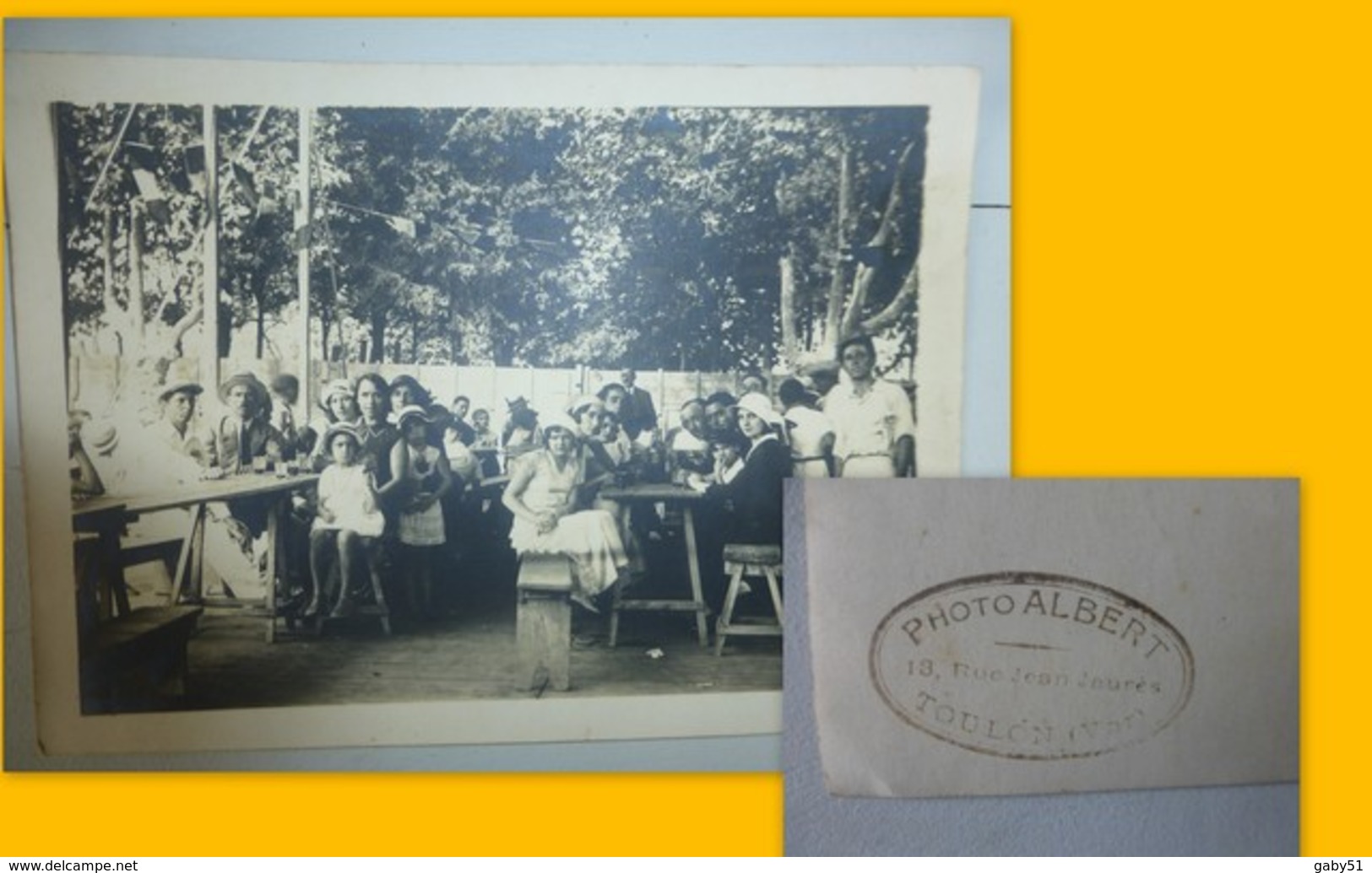 TOULON, Photo Albert, Fête Ou Restaurant 13x18  ; Foto01 - Anciennes (Av. 1900)