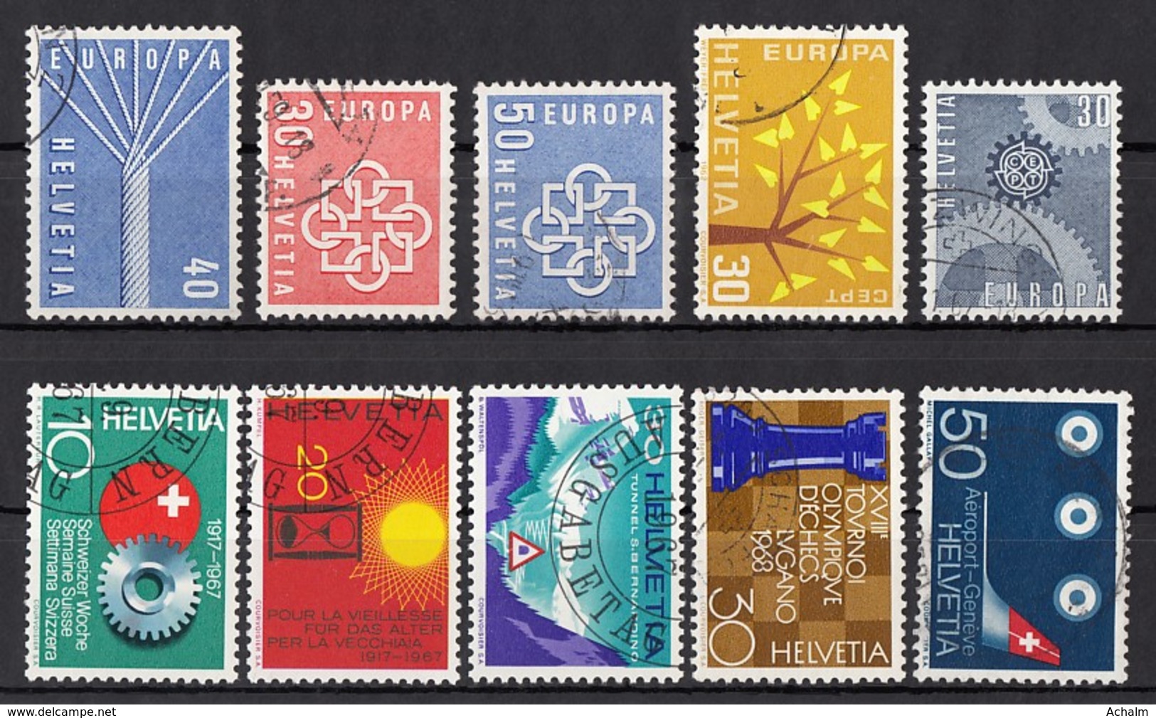 (2) Schweiz / Switzerland - 20 Used Stamps From The Years 1957-1970 - See 2 Scans - Used Stamps