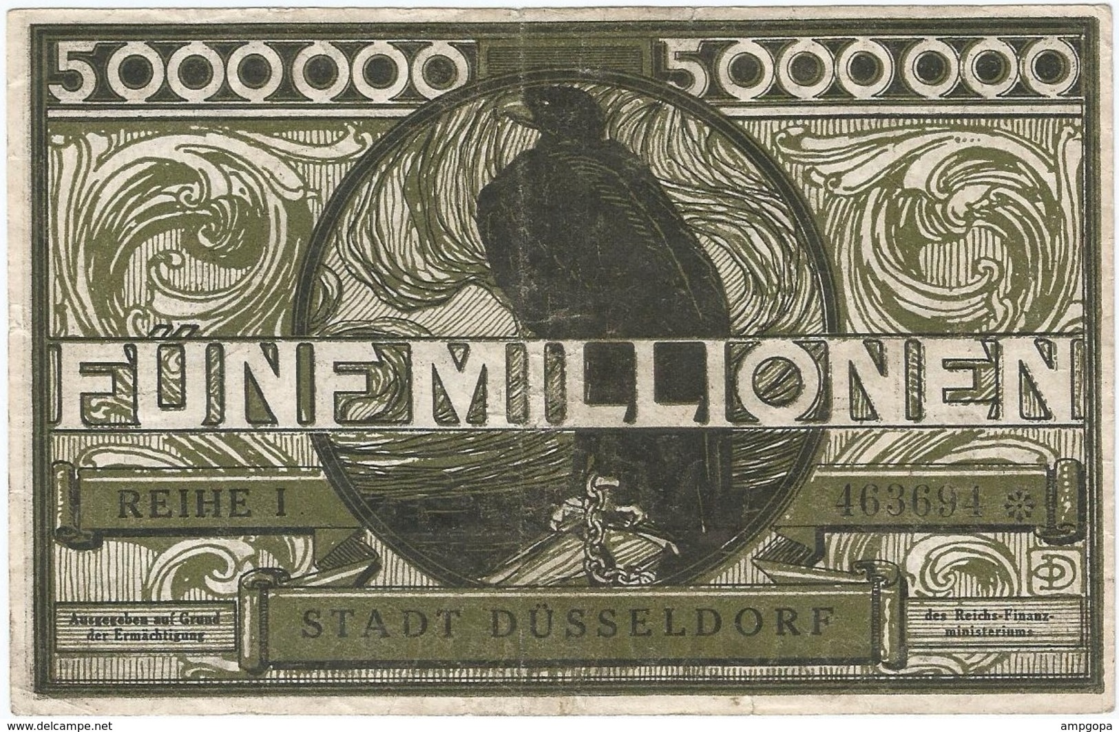 Alemania (NOTGELD) - Germany 5.000.000 Mark 21-8-1923 Dusseldorf Ref 3477-2 - [11] Local Banknote Issues