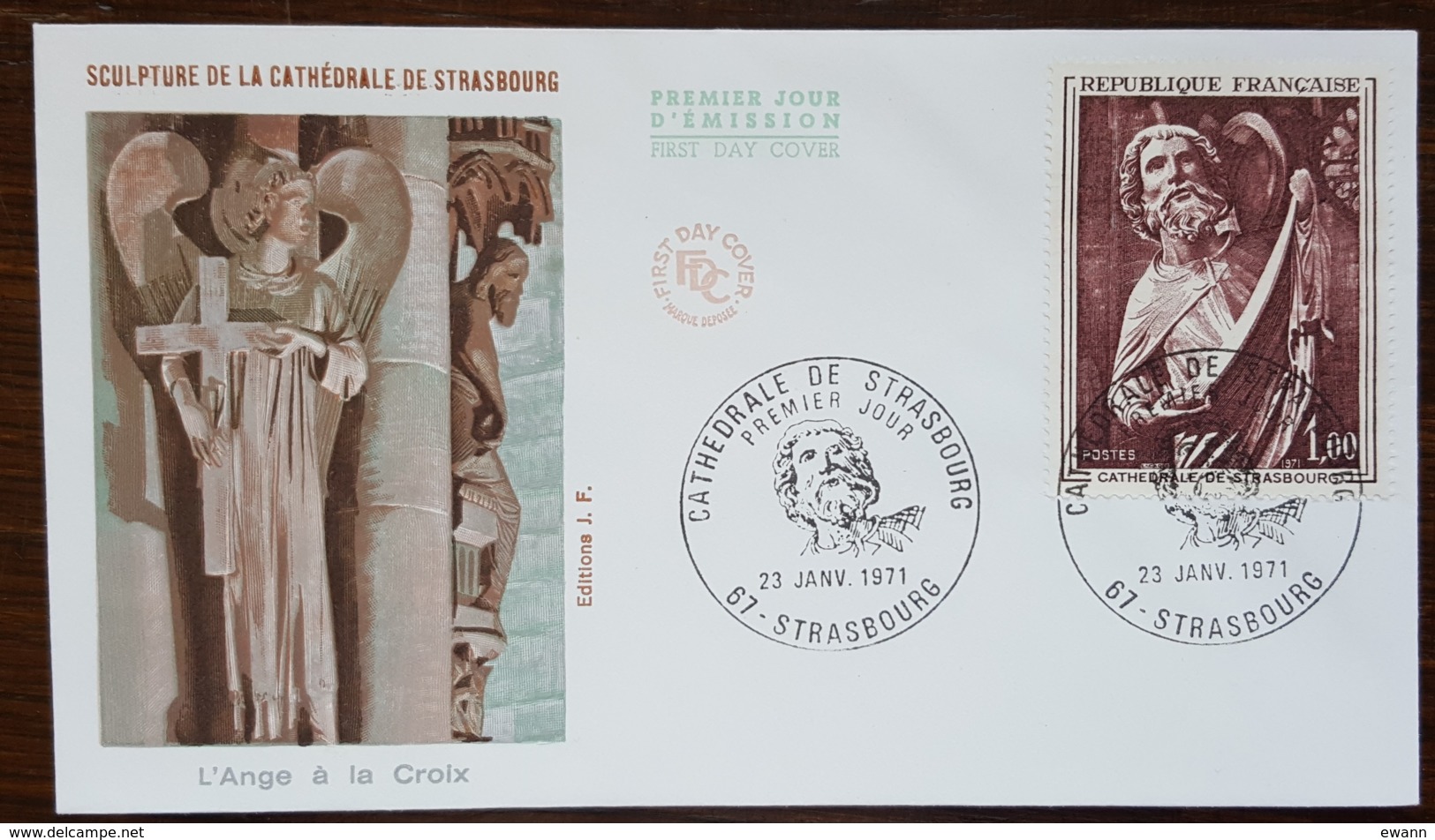 FDC 1971 - YT N°1654 - CATHEDRALE DE STRASBOURG - 1970-1979