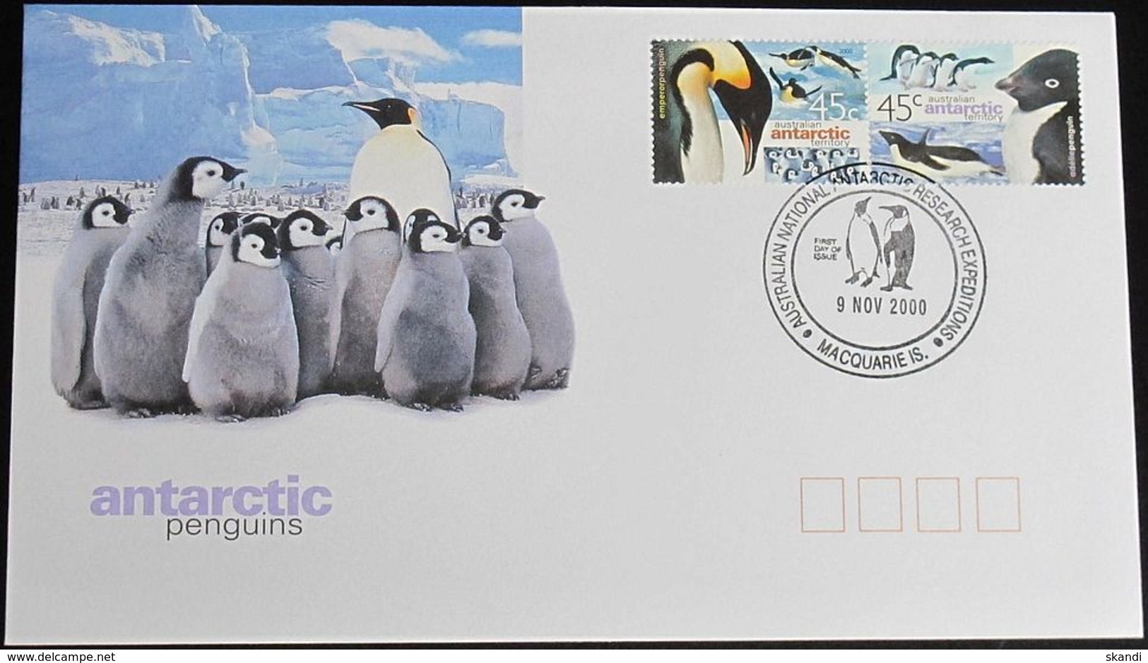 AUSTRALIAN ANTARCTIC TERRITORY 2000 Mi-Nr. 123/24 Sonderstempel 9.11.2000 BRIEF - FDC