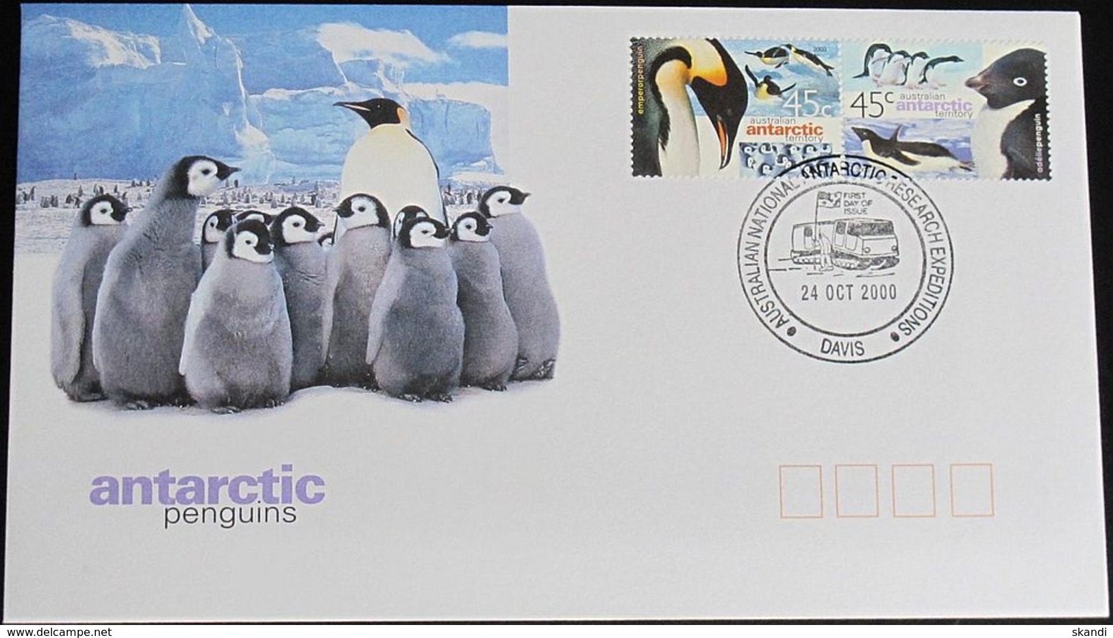 AUSTRALIAN ANTARCTIC TERRITORY 2000 Mi-Nr. 123/24 Sonderstempel 24.10.2000 BRIEF - FDC