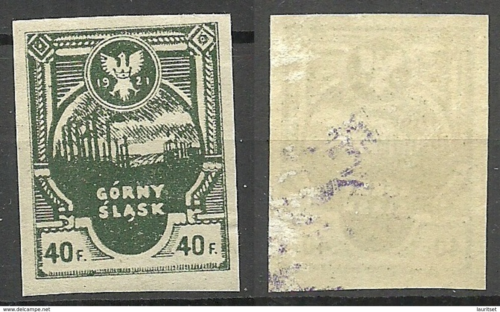 POLEN Poland 1921 Ostoberschlesien Gorny Slask Michel 4 B Insurgenten-Ausgabe MNH - Silésie