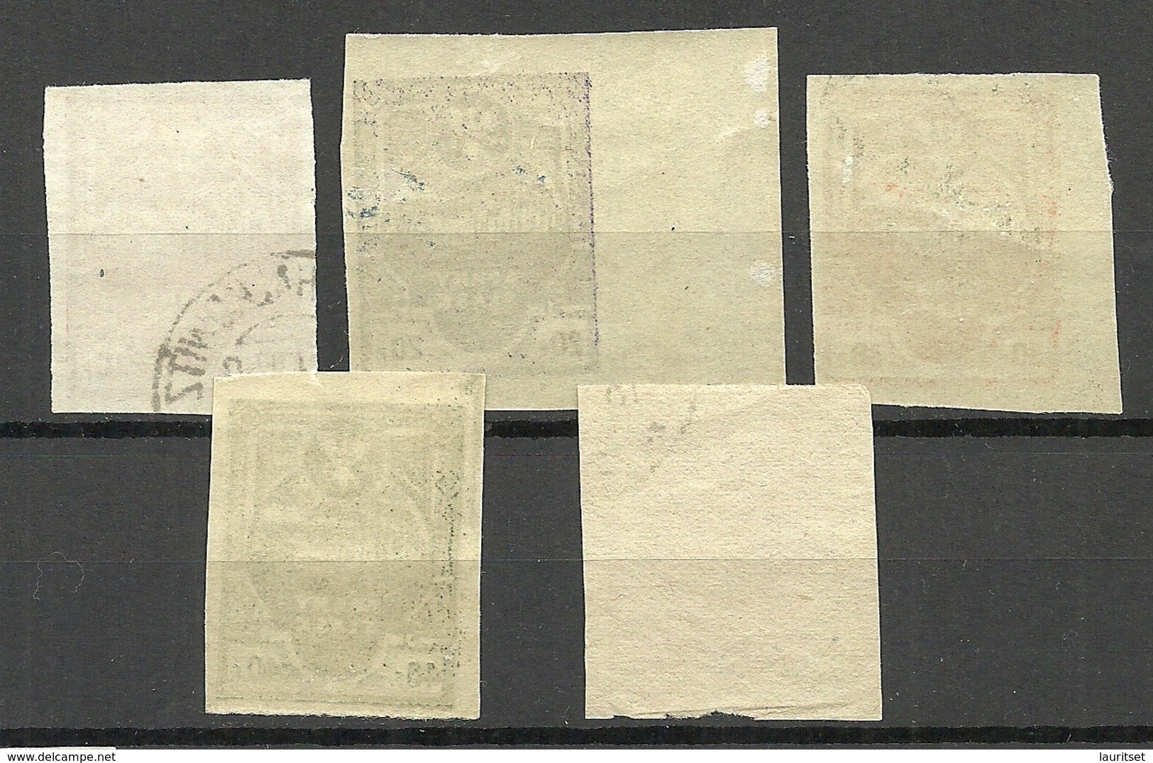 POLEN Poland 1921 Ostoberschlesien Gorny Slask = 5 Values From Michel 1- 7 B Insurgenten-Ausgabe MNH/o - Schlesien