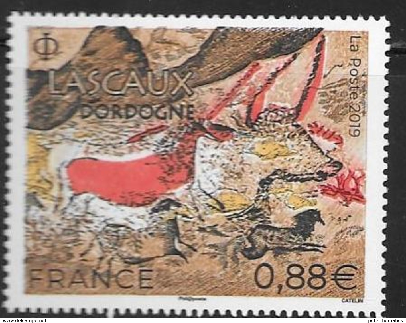 FRANCE, 2019, MNH, CAVE ART, PREHISTORIC ART, DORDOGNE, HORSES, BOVINES,1v - Other & Unclassified