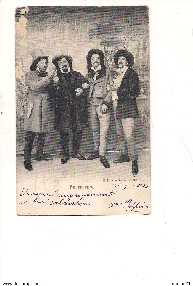 P105 ATTORI BOHEMIENNE 1903 Viaggiata - Humor