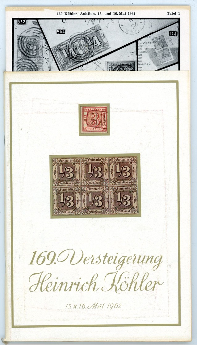 169. Köhler Briefmarken Auktion 1962 - Auktionskatalog Mit Den Bildtafeln - Auktionskataloge