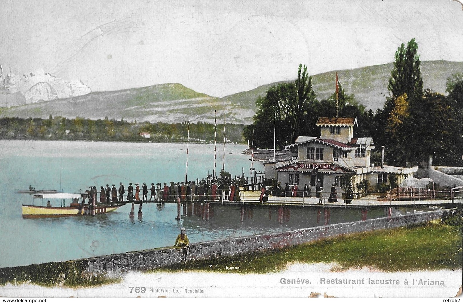 GENF/Genève → Restaurant Lacustre à L'Ariana Anno 1907 - Genève