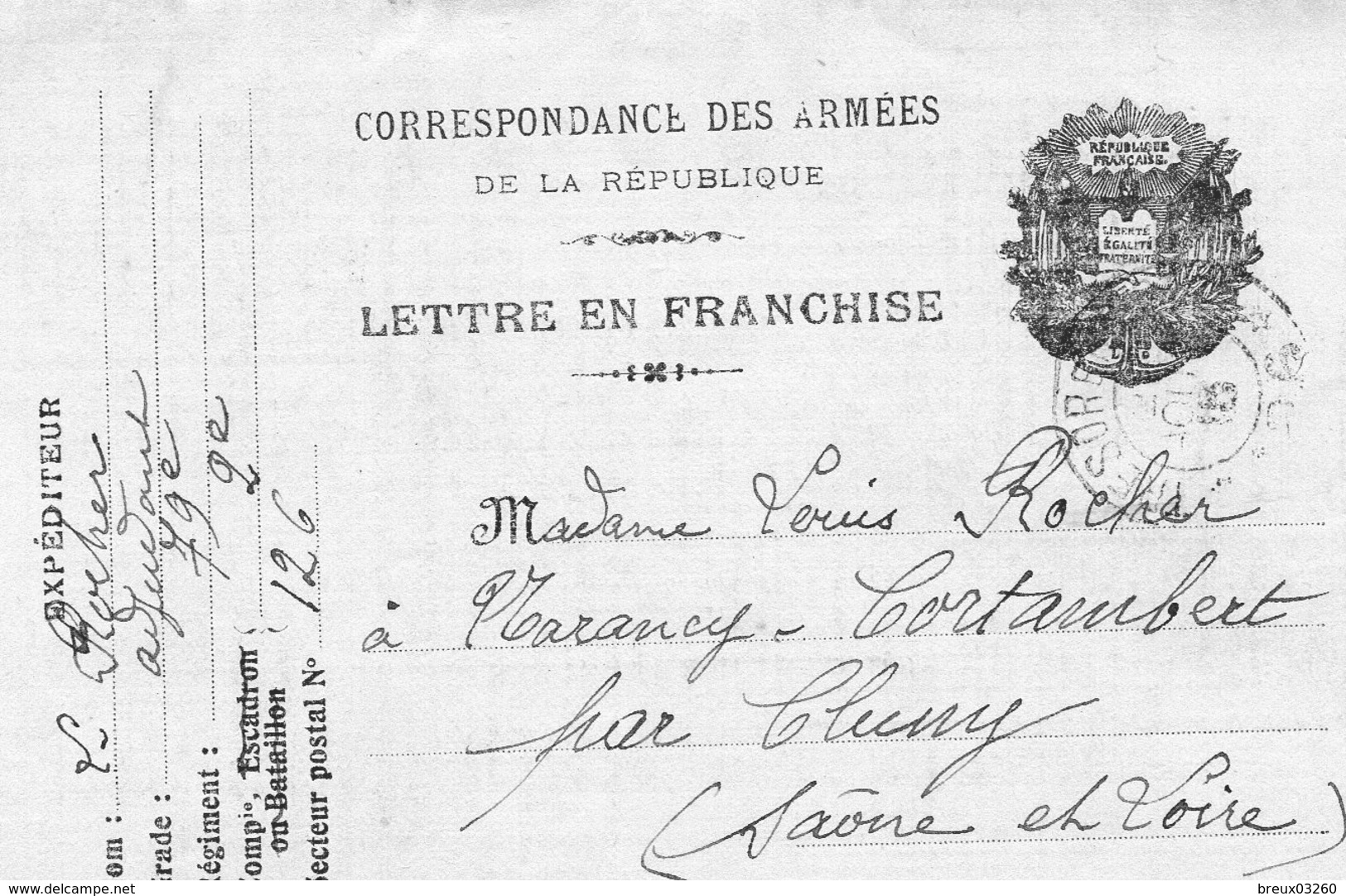 L-  Correspondance Des Armées-- Allégories-- - Cartas & Documentos