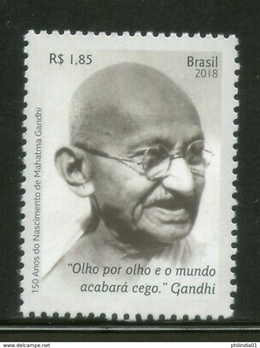 Brazil 2018 Mahatma Gandhi Of India 1v MNH # 13097A - Mahatma Gandhi