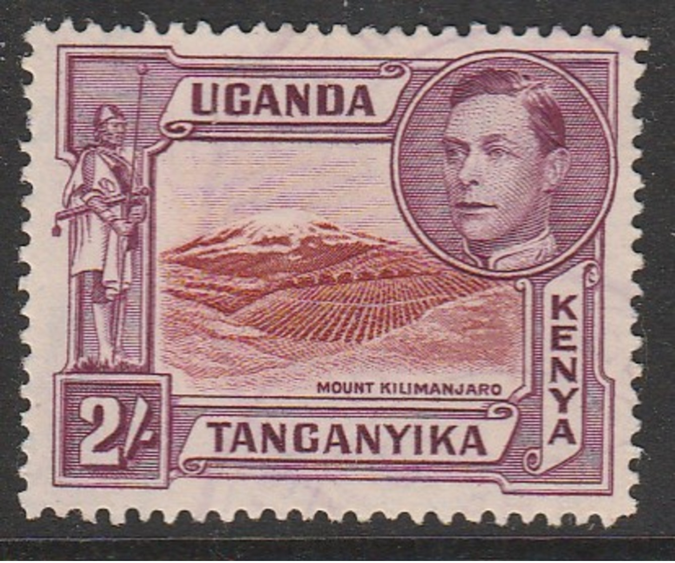 Kenya 1938 Issues Of 1935 But With Portrait Of King George VI 2 Sh Purple/reddish Brown SW 37 ** MNH - Kenya, Uganda & Tanganyika