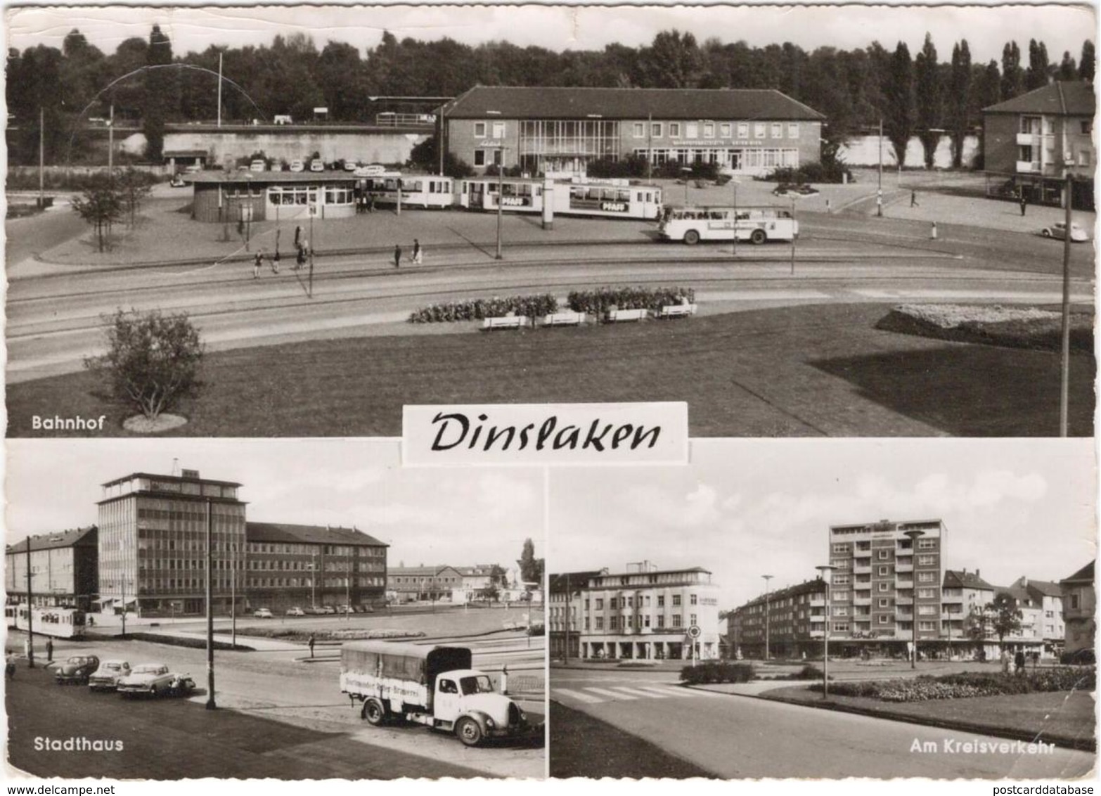 Dinslaken - Bahnhof - Stadthaus - Am Kreisverkehr - & Railway Station, Tram, Bus - Dinslaken