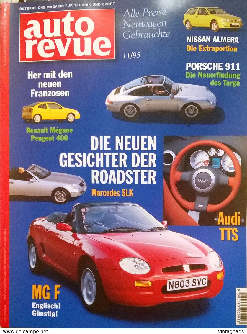 CA154 Autozeitschrift Auto Revue, Nr. 11/1995, Porsche 911 Targa, Neuwertig - Cars & Transportation