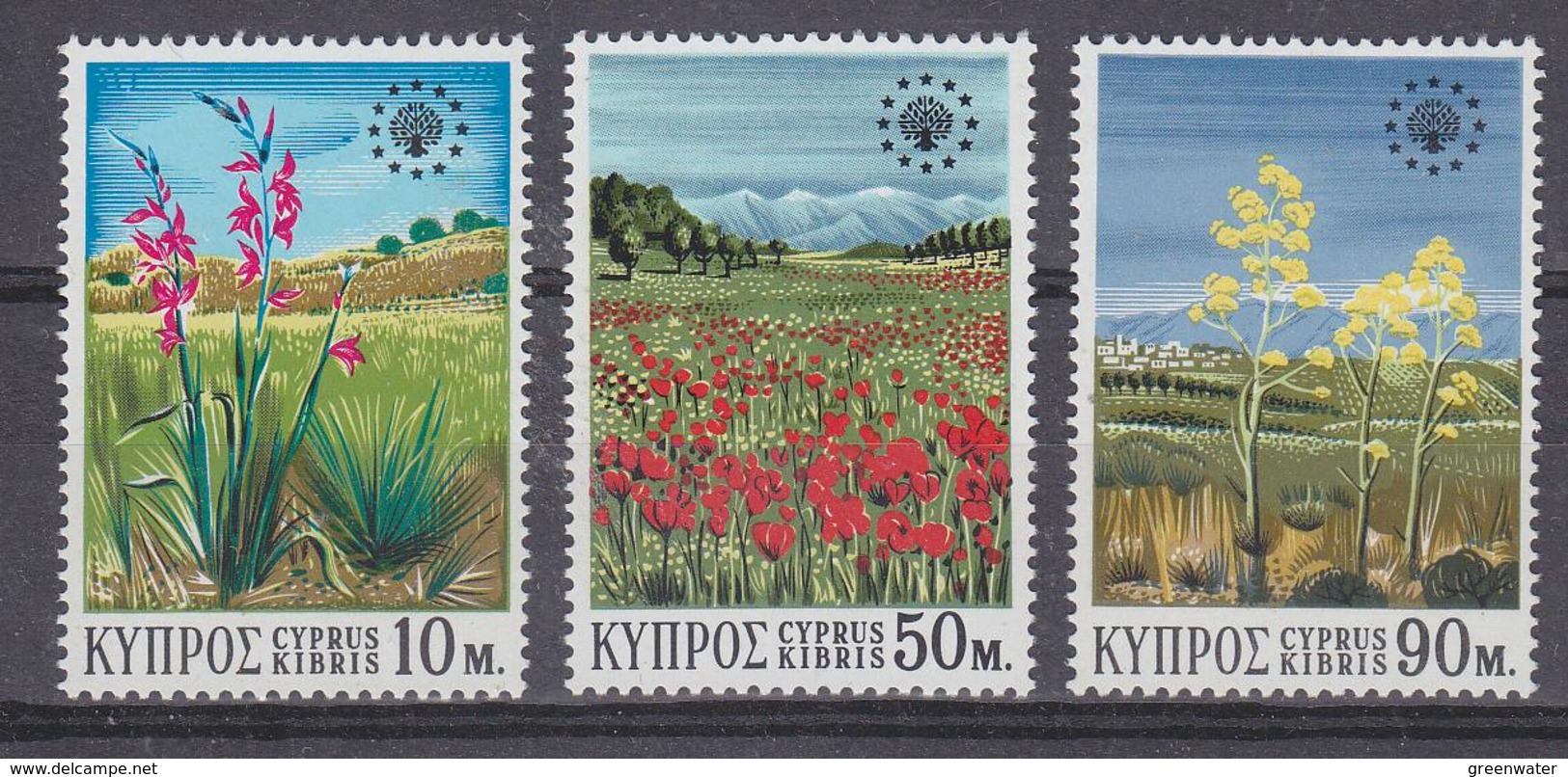 Cyprus 1970 European Nature Protection 3v ** Mnh (43255) - Gebruikt