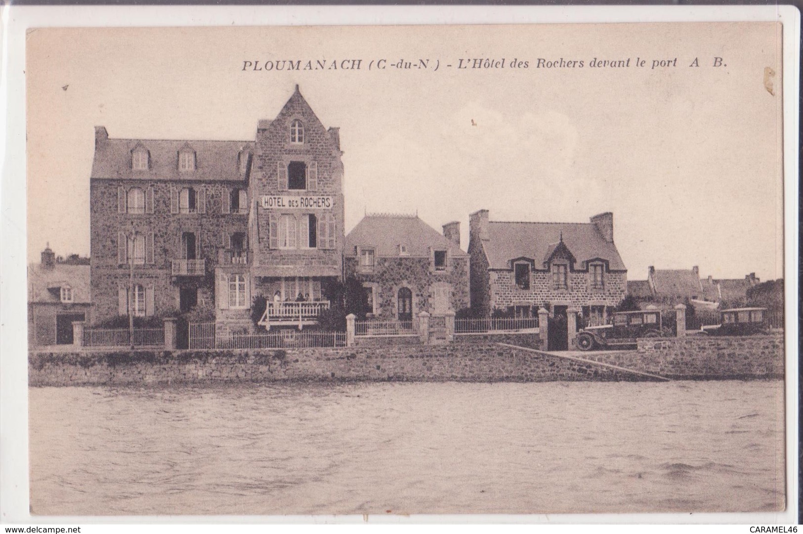 CPA -  PLOUMANA'CH - L'hôtel Des Rochers Devant Le Port - Ploumanac'h