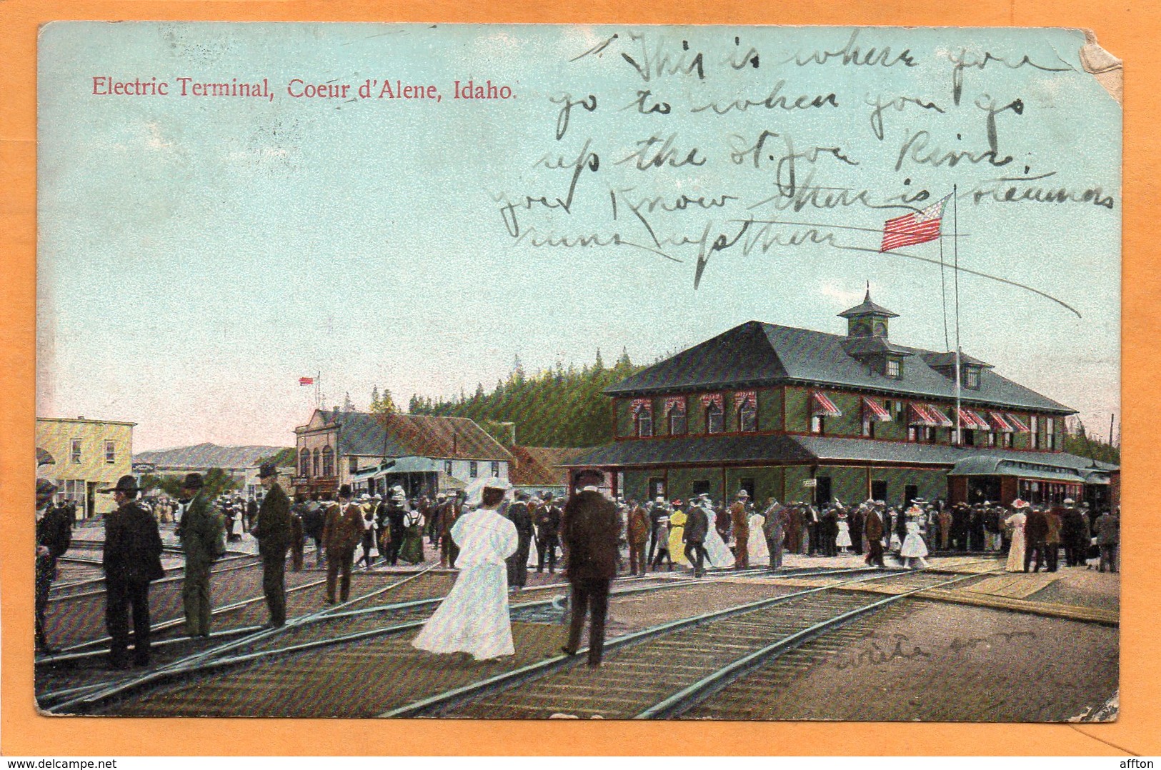 Coeur D Alene Idaho 1908 Postcard - Coeur D'Alene