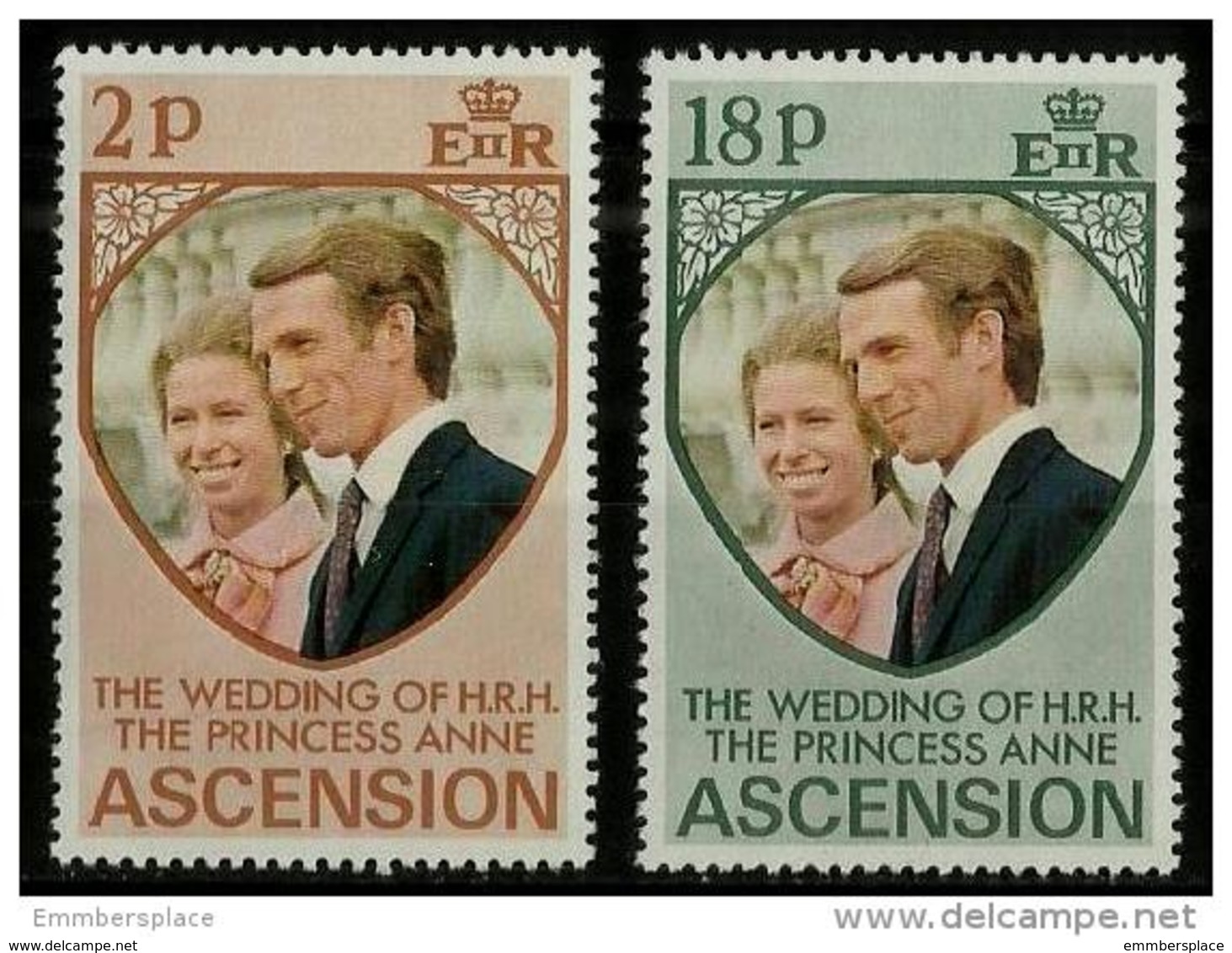 Ascension - 1973 Royal Wedding MNH **     SG 178-9   Sc 177-8 - Ascension