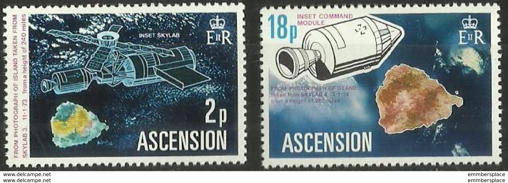 Ascension - 1975 Space Station MNH **     SG 185-6   Sc 183-4 - Ascension