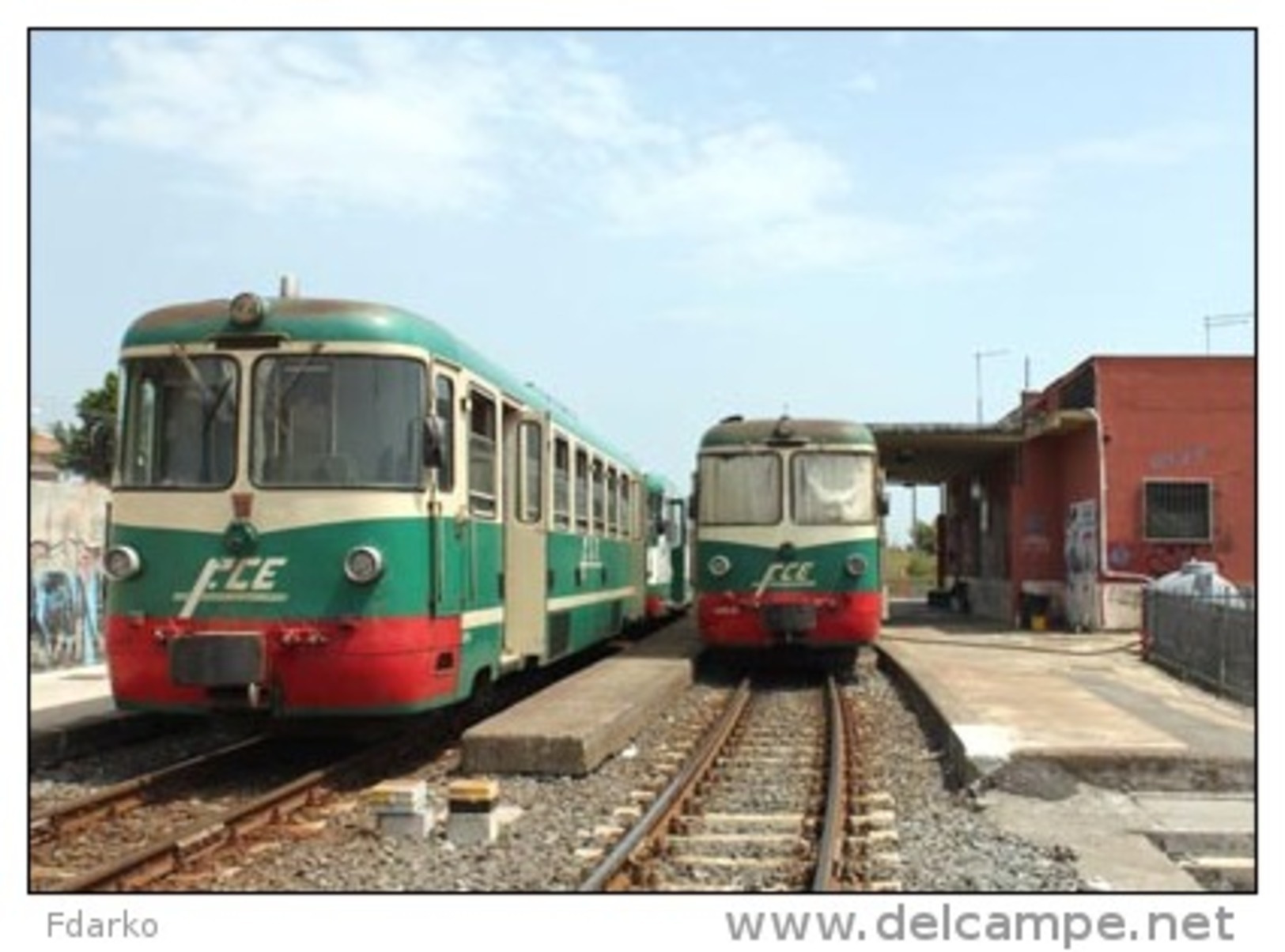 144 Treno FCE - Ferrovia Circumetnea ADe IOMS, Fiat, TIBB Nesima Catania  Rairoad Trein Railweys Treni Steam  Sicilia - Stazioni Con Treni
