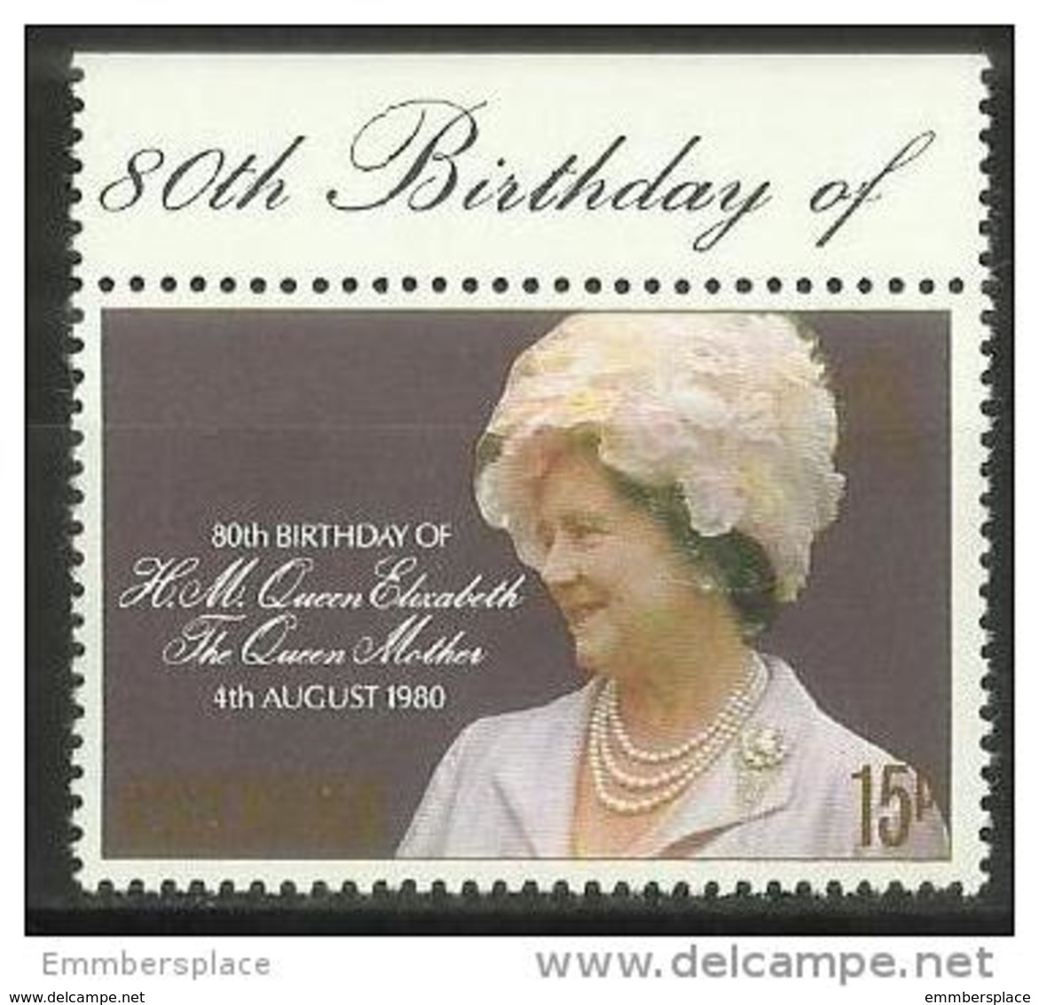 Ascension - 1980 Queen Mother 80th Birthday 15p MNH **     SG  269    Sc 261 - Ascension