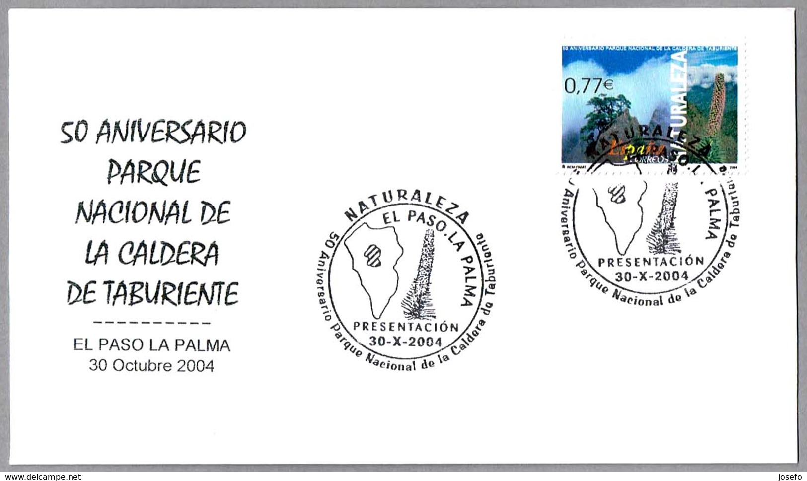 50 Años PARQUE NACIONAL DE LA CALDERA DE TAURIENTE - VOLCAN. El Paso La Palma, Canarias, 2004 - Protección Del Medio Ambiente Y Del Clima