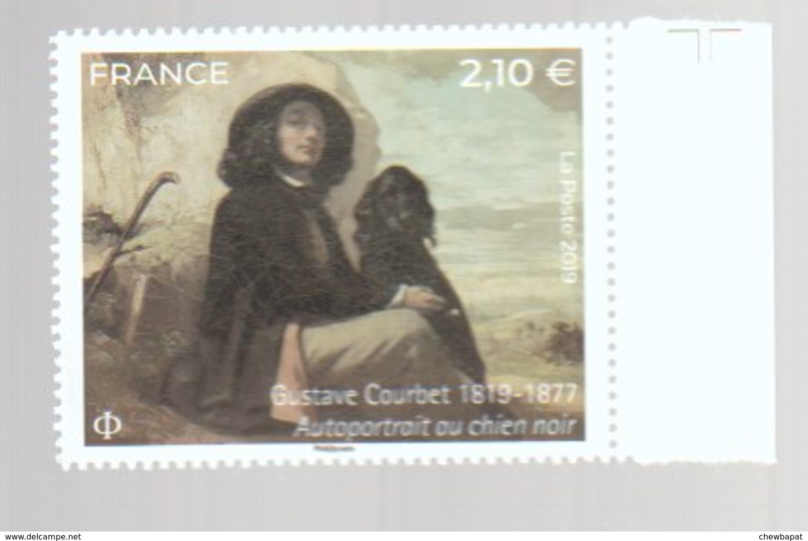 France 2019 - Neuf - Gustave Courbet - Autoportrait Au Chien Noir - (1 X 2,10€) - Neufs