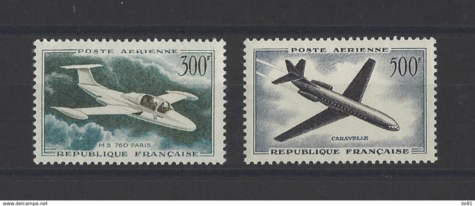 FRANCE.  YT PA  N° 35-36  Neuf **   1957 - 1927-1959 Mint/hinged