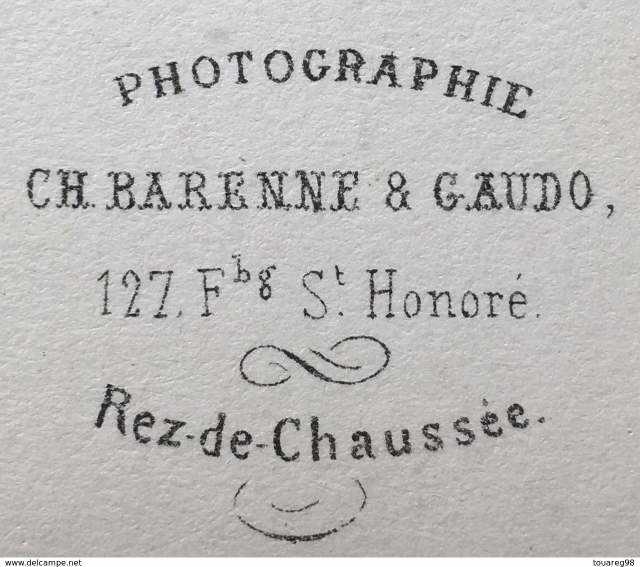 CDV. Homme à La Fenêtre. Décor. Photographe Barenne à Paris. - Oud (voor 1900)